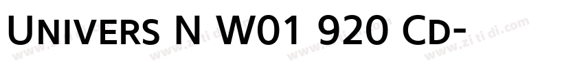 Univers N W01 920 Cd字体转换